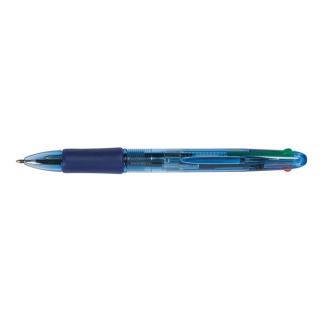 Ballpoint Pen, Retractable Q-CONNECT, 4-colour, 0. 7mm (line), assorted colours