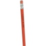 Wooden Pencil with eraser Q-CONNECT HB, lacquered, red