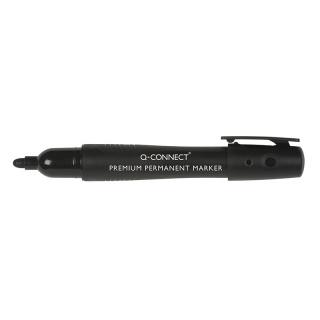 Permanent Marker Q-CONNECT Premium, rubber handle, round, 2-3mm (line), black