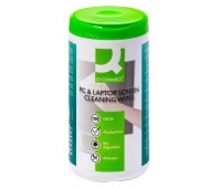 Screen Cleaning Wet Wipes Q-CONNECT, dispenser tub, 100pcs