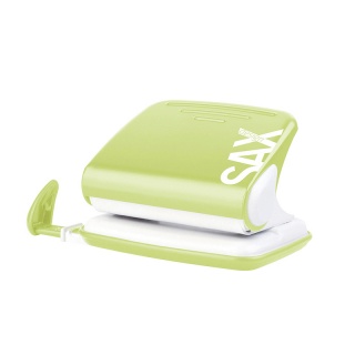 Hole Punch SAXDesign 318, capacity up to 20 sheets, light green, display
