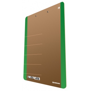 Cardboard clipoard DONAU Life, A4, with a clip, green