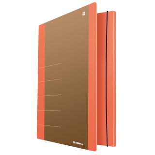 Cardboard folder with elastic band DONAU Life, 500gsm, A4, orange