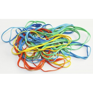 Rubber Bands Q-CONNECT, 0. 1kg, diameter 102mm, assorted colours