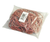 Rubber Bands Q-CONNECT, 100g, diameter 50mm, red