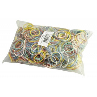 Rubber Bands Q-CONNECT, 250g, diameter 25mm, assorted colours