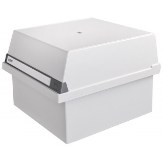 Card Index Box HAN Kartei, covered (with a lid), polystyrene, A4, grey