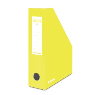 Pojemnik na dokumenty DONAU, karton, ścięty, A4/80mm, lakierowany, żółty, Pojemniki na dokumenty i czasopisma, Archiwizacja dokumentów
