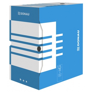 Archive Box DONAU, cardboard, A4/155mm, blue