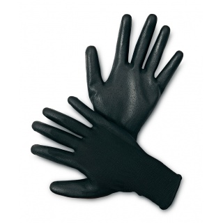 Heavy Duty Safety Gloves econ. Resistance-B (HS-04-003), polyester +polyurethane, size 10, black