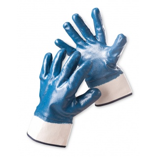 Rękawice ekon. Nitril (HS-04-008), robocze, rozm. 10, niebieski, Rękawice, Ochrona indywidualna