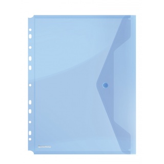 Envelope Wallet DONAU press stud, PP, A4, 200 micron, perforated, blue