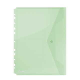 Teczka kopertowa DONAU zatrzask, PP, A4, 200mikr., z europerforacją, zielona, Teczki płaskie, Archiwizacja dokumentów