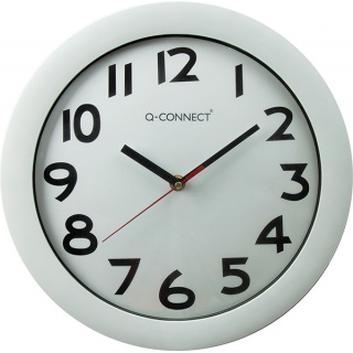 Wall Clock Q-CONNECT Budapest, 28cm, silver