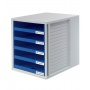 Five-Drawer Set HAN CabinetSet, polystyrene, A4, open, blue