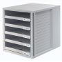 Five-Drawer Set HAN CabinetSet, polystyrene, A4, open, grey