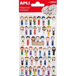 Naklejki APLI Ethnic, z brokatem, mix kolorów, Produkty kreatywne, Artykuły szkolne