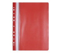 Skoroszyt OFFICE PRODUCTS, PP, A4, miękki, 100/170mikr., wpinany, czerwony