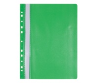 Skoroszyt OFFICE PRODUCTS, PP, A4, miękki, 100/170mikr., wpinany, zielony