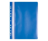Skoroszyt OFFICE PRODUCTS, PP, A4, miękki, 100/170mikr., wpinany, niebieski