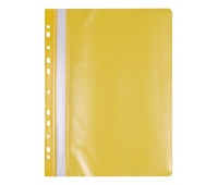 Skoroszyt OFFICE PRODUCTS, PP, A4, miękki, 100/170mikr., wpinany, żółty