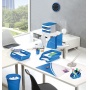 Przybornik na biurko CEPPro Gloss, polistyren, niebieski, Przyborniki na biurko, Drobne akcesoria biurowe