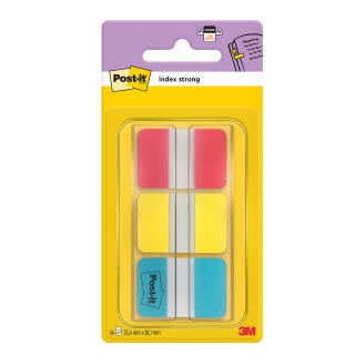 Filing Index Tabs POST-IT® for archiving, (686-RYB), PP, strong, 38x25,4mm, 3x22 tabs, assorted neon colours, Indexing Tabs, Paper and labels