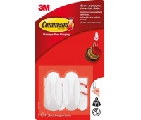 Reusable hooks COMMAND™ Designer (17082 PL), small, 2 pcs, white