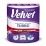 Ręcznik w roli celulozowy VELVET Turbo, 3-warstwowy, 340 listków, biały, Ręczniki papierowe i dozowniki, Artykuły higieniczne i dozowniki