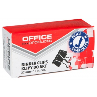 Paper Spring-tight Clips OFFICE PRODUCTS, 32mm, 12pcs, black