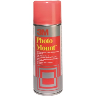 Spray Mount Adhesive Can 3M Photomount (UK9479/10), for mounting photospermanent, 400ml