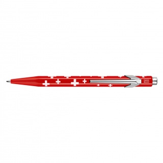 Długopis CARAN D'ACHE 849 Swiss Flag, M, czerwony, Długopisy, Artykuły do pisania i korygowania