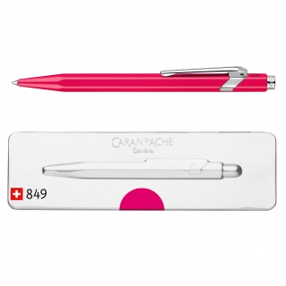 Długopis CARAN D'ACHE 849 Pop Line Fluo, M, w pudełku, fioletowy, Długopisy, Artykuły do pisania i korygowania