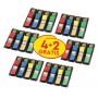 Zestaw promocyjny zakładek POST-IT® (683-4), PP, 11,9x43,2mm, 4x(4x35kart.) +2x(4x35kart.)GRATIS, mix kolorów, Zakładki indeksujące, Papier i etykiety
