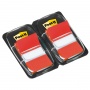 Filing Index Tabs POST-IT® (680-R2EU), PP, 25.4x43.2mm, 2x50 tabs, red, Indexing Tabs, Paper and labels