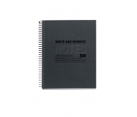 Spiral notebook MIQUELRIUS Just Black Recycled, A5, 120 sheets, 80g, black