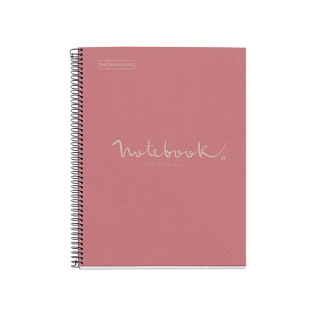 Spiral notebook MIQUELRIUS NB-1 Emotions, A4, checked, 80 sheets, 80g, eco-pink, Spiral Notebooks, Exercise Books and Pads, Eco-recycled