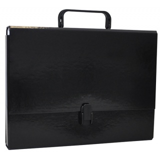 File Box OFFICE PRODUCTS, PP, A4/5cm, with handle and clip lock, black
