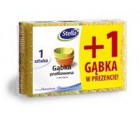 Gąbka profilowana STELLA, z miedzią, 1 szt. + 1 gratis, mix