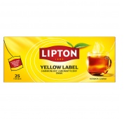 Herbata LIPTON czarna, Yellow Label, 25 torebek