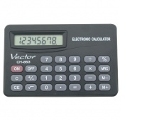 Kalkulator kieszonkowy VECTOR KAV CH-853, 8-cyfrowy,.83x53mm, czarny