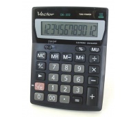 Office calculator VECTOR KAV DK-222, 12 digits, 103x137mm, black