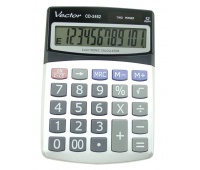 Office calculator VECTOR KAV CD-2462, 12 digits, 115x155mm, gray