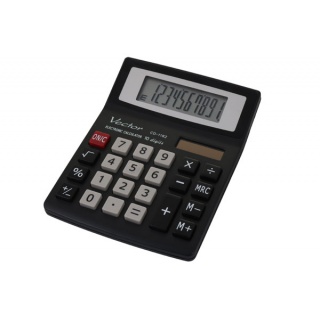 Kalkulator biurowy VECTOR KAV CD-1182 BLK, 10-cyfrowy, 88x115mm, czarny