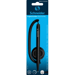 Klick-fix-pen SCHNEIDER, on a spring, self-adhesive, M, blister, black