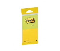 Karteczki samoprzylepne Post-it® (6720-YG), 76x63mm, 2x75 kart., żółte i zielone