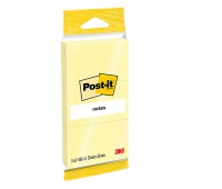 Bloczki samoprzylepne Post-it® (6810), 38x51mm, 3x100 kart., żółte