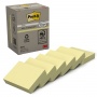 Karteczki samoprzylepne POST-IT&reg; Recycled Notes (653-1B), 38x51mm, 6x100 kart., ż&oacute;łte, Bloczki samoprzylepne, Papier i etykiety, EKO-CERT