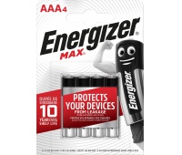 BATERIA ENERGIZER MAX, AAA, LR03, 1,5V, 4SZT.