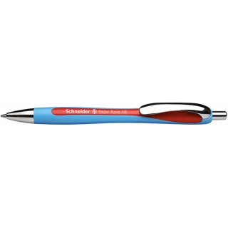 Długopis automatyczny SCHNEIDER Slider Rave, XB, czerwony, Długopisy, Artykuły do pisania i korygowania